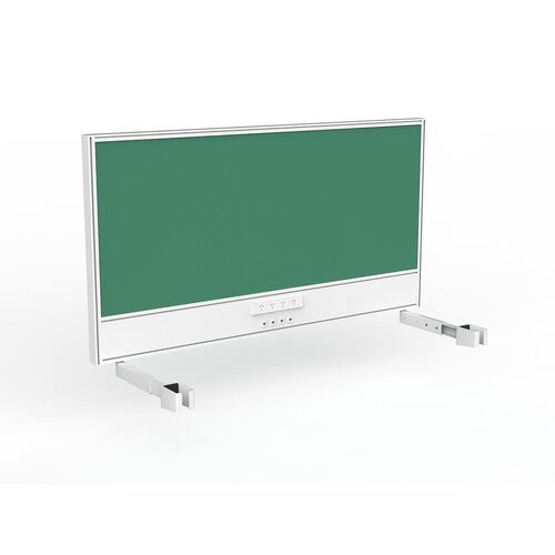 Studio Screen For Single Sided Desk Power/data 1500 Fern Green In White