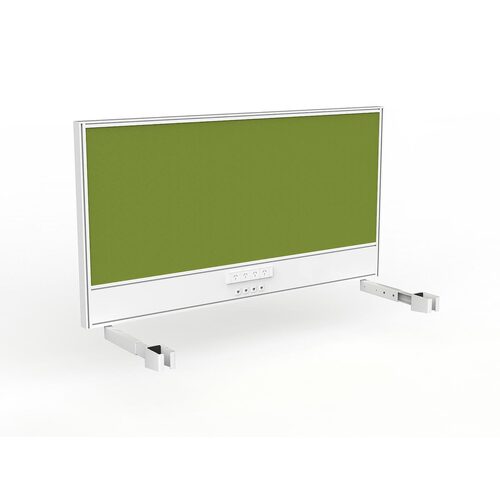 Studio Screen For Single Sided Desk Power/data 1500 Green In White