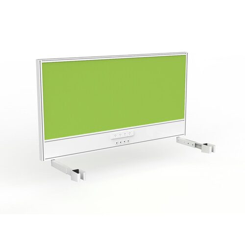 Studio Screen For Single Sided Desk Power/data 1500 Lime Green In White
