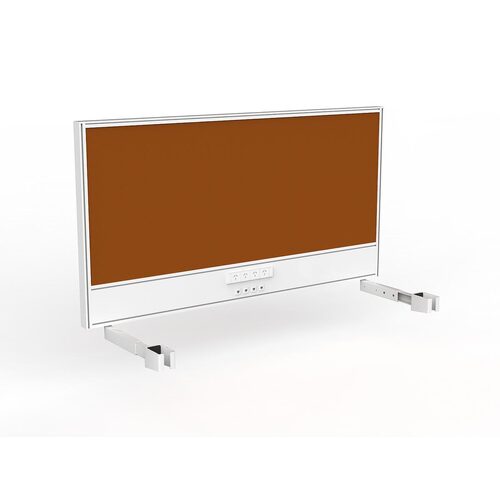 Studio Screen For Single Sided Desk Power/data 1500 Orange In White
