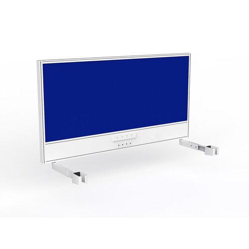Studio Screen For Single Sided Desk Power/data 1500 Royal Blue In White