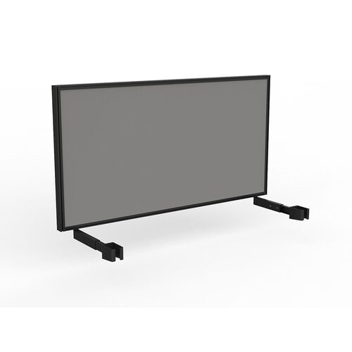 Studio Screen For Single Sided Desk 1500 Alloy Grey In Black
