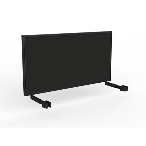 Studio Screen For Single Sided Desk 1500 Black In Black