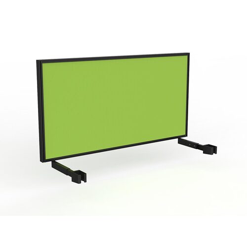 Studio Screen For Single Sided Desk 1500 Lime Green In Black