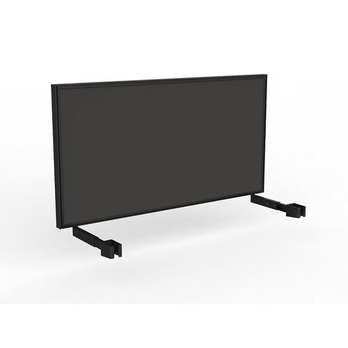Studio Screen For Single Sided Desk 1500 Slate Grey In Black