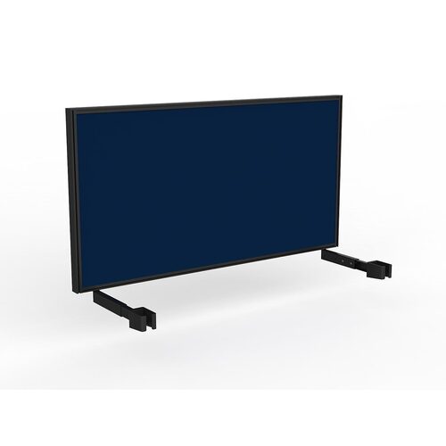 Studio Screen For Single Sided Desk 1500 Steel Blue In Black