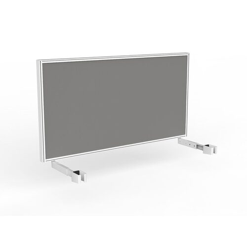 Studio Screen For Single Sided Desk 1500 Alloy Grey In White