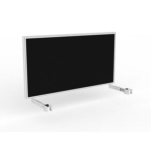 Studio Screen For Single Sided Desk 1500 Black In White