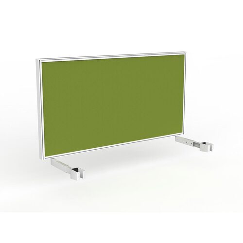 Studio Screen For Single Sided Desk 1500 Green In White