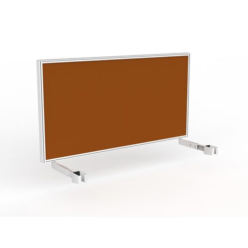 Studio Screen For Single Sided Desk 1500 Orange In White