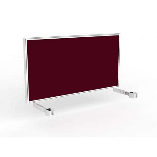 Studio Screen For Single Sided Desk 1500 Ruby Red In White