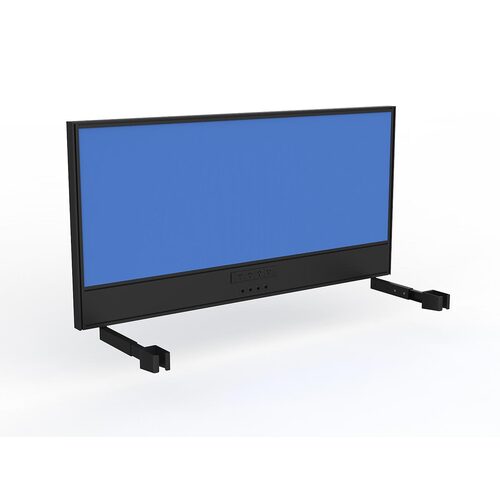 Studio Screen For Single Sided Desk Power/data 1600 Baby Blue In Black