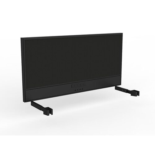 Studio Screen For Single Sided Desk Power/data 1600 Black In Black