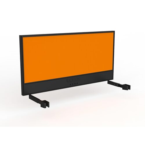 Studio Screen For Single Sided Desk Power/data 1600 Bright Orange In Black