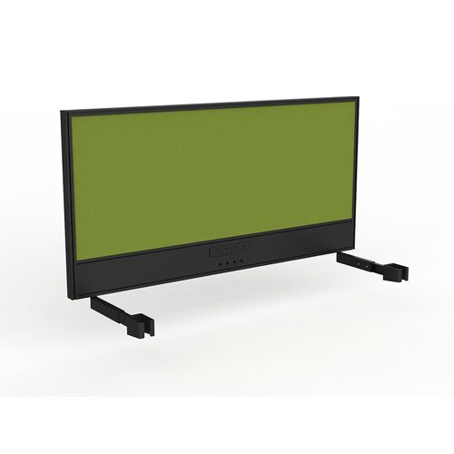 Studio Screen For Single Sided Desk Power/data 1600 Green In Black