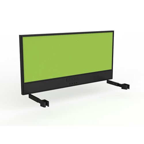 Studio Screen For Single Sided Desk Power/data 1600 Lime Green In Black