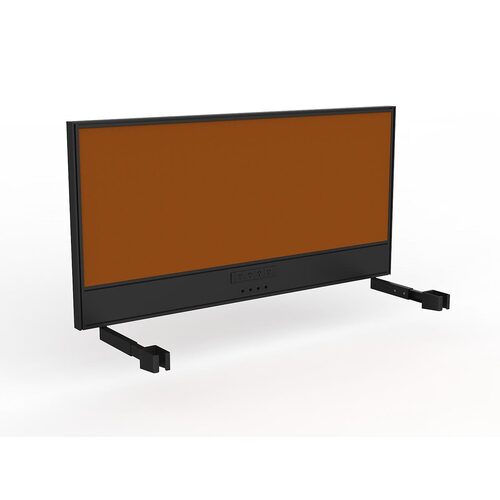 Studio Screen For Single Sided Desk Power/data 1600 Orange In Black