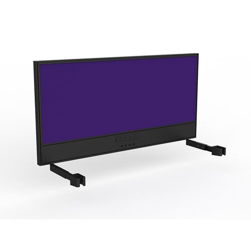 Studio Screen For Single Sided Desk Power/data 1600 Plum In Black
