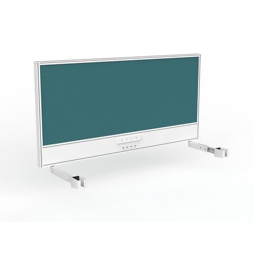 Studio Screen For Single Sided Desk Power/data 1600 Blue In White