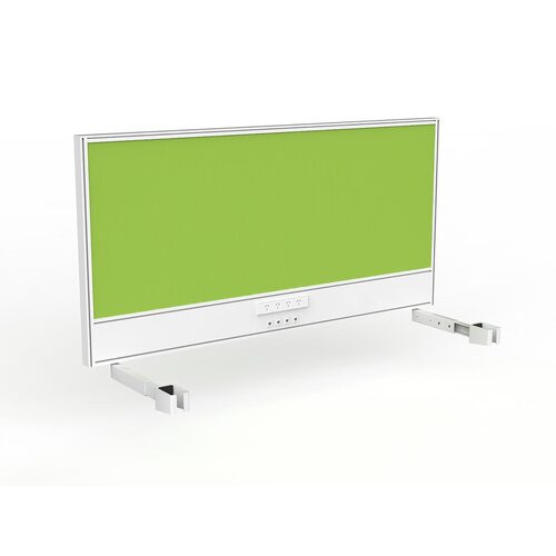 Studio Screen For Single Sided Desk Power/data 1600 Lime Green In White