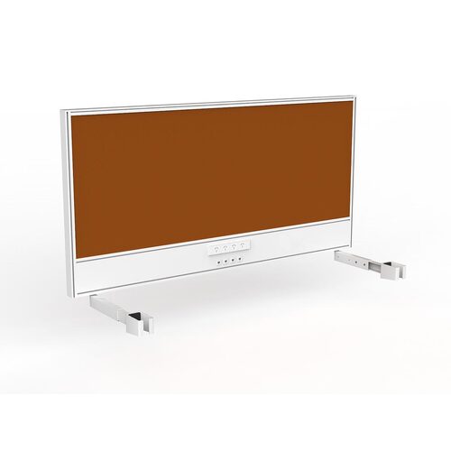 Studio Screen For Single Sided Desk Power/data 1600 Orange In White