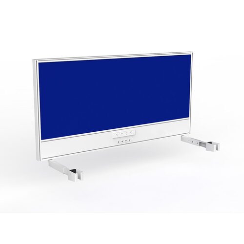 Studio Screen For Single Sided Desk Power/data 1600 Royal Blue In White