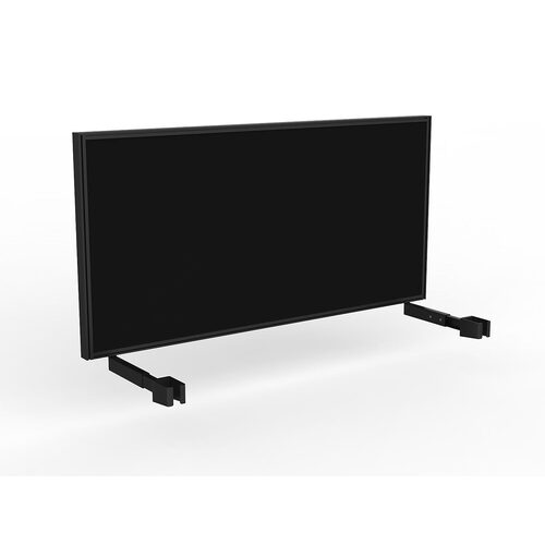 Studio Screen For Single Sided Desk 1600 Black In Black