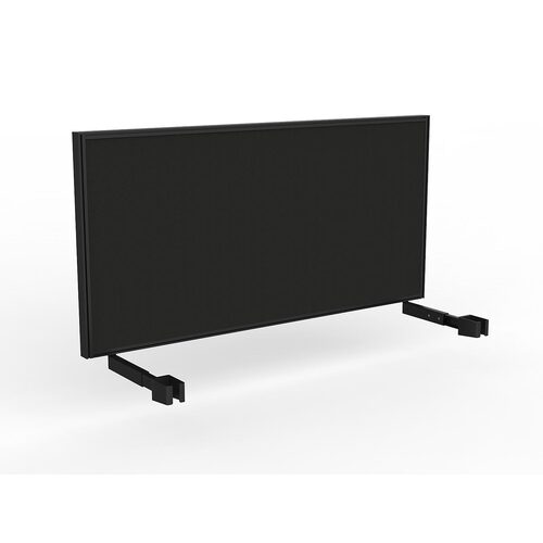 Studio Screen For Single Sided Desk 1600 Black In Black