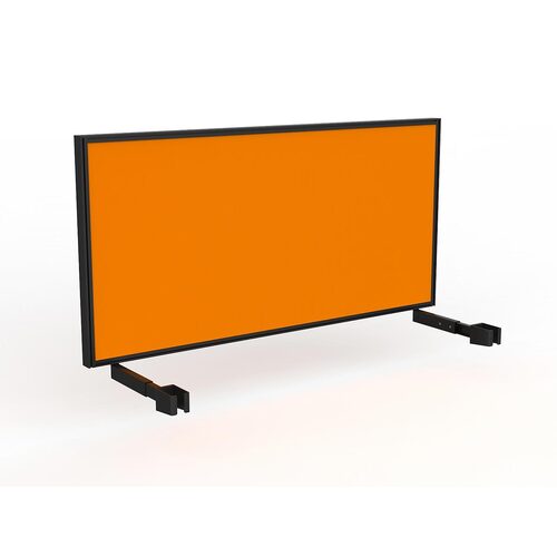 Studio Screen For Single Sided Desk 1600 Bright Orange In Black