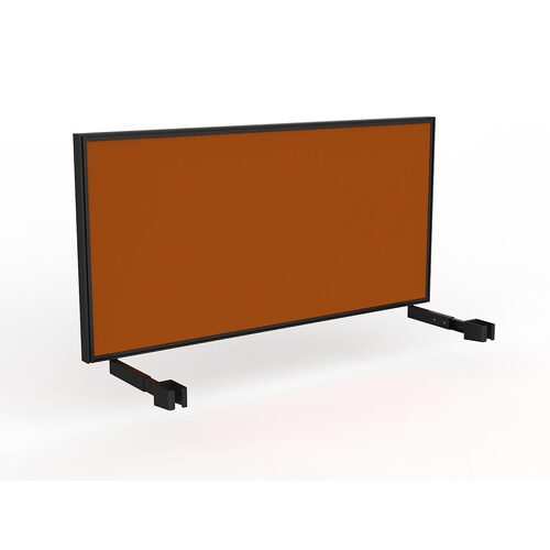 Studio Screen For Single Sided Desk 1600 Burnt Orange In Black