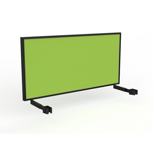 Studio Screen For Single Sided Desk 1600 Lime Green In Black