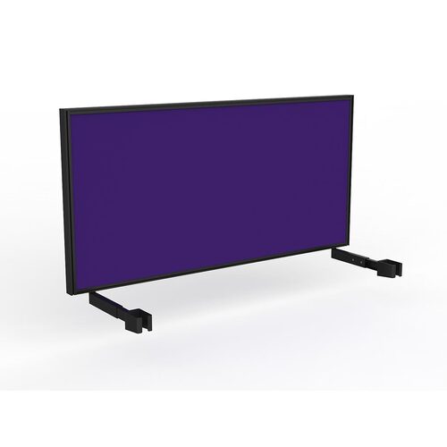 Studio Screen For Single Sided Desk 1600 Plum In Black