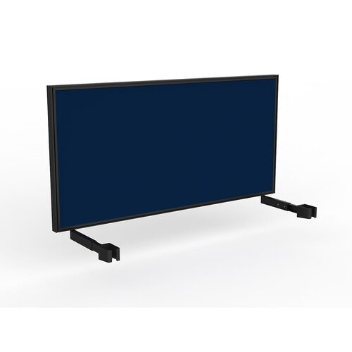Studio Screen For Single Sided Desk 1600 Steel Blue In Black