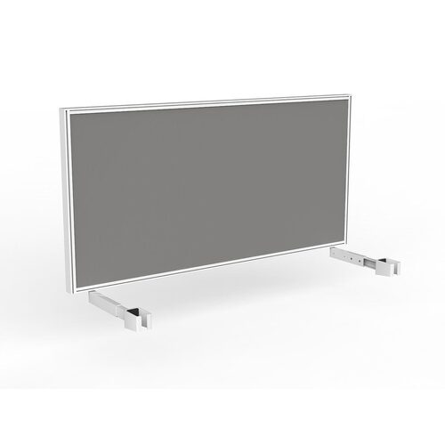 Studio Screen For Single Sided Desk 1600 Alloy Grey In White