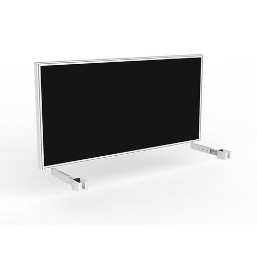 Studio Screen For Single Sided Desk 1600 Black In White