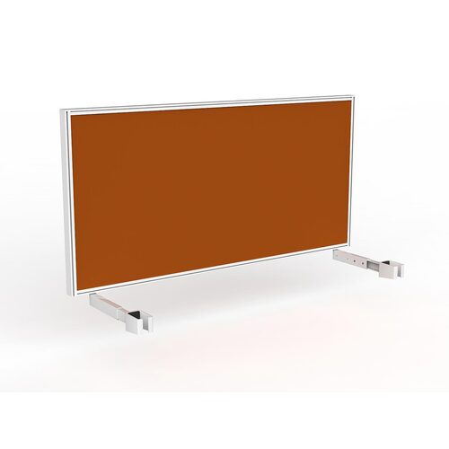 Studio Screen For Single Sided Desk 1600 Burnt Orange In White