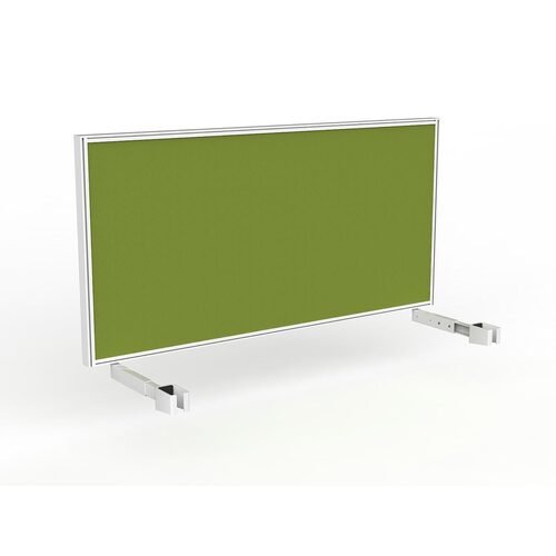 Studio Screen For Single Sided Desk 1600 Green In White