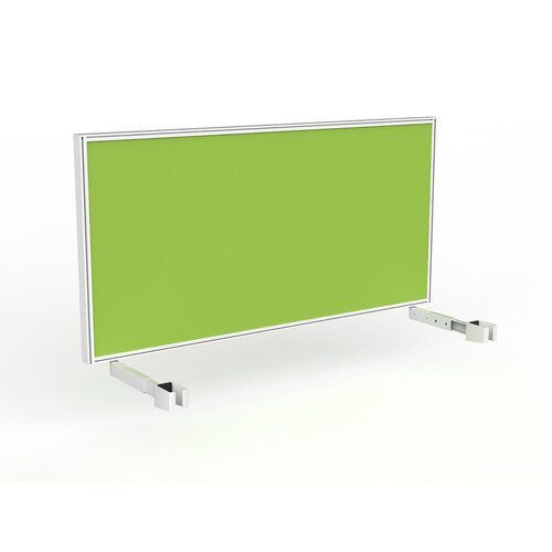 Studio Screen For Single Sided Desk 1600 Lime Green In White
