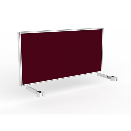 Studio Screen For Single Sided Desk 1600 Ruby Red In White