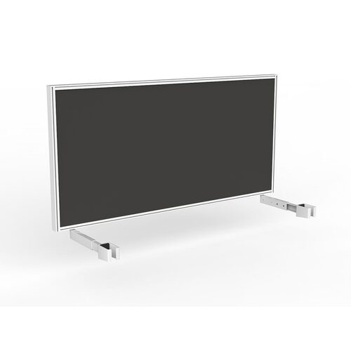 Studio Screen For Single Sided Desk 1600 Slate Grey In White