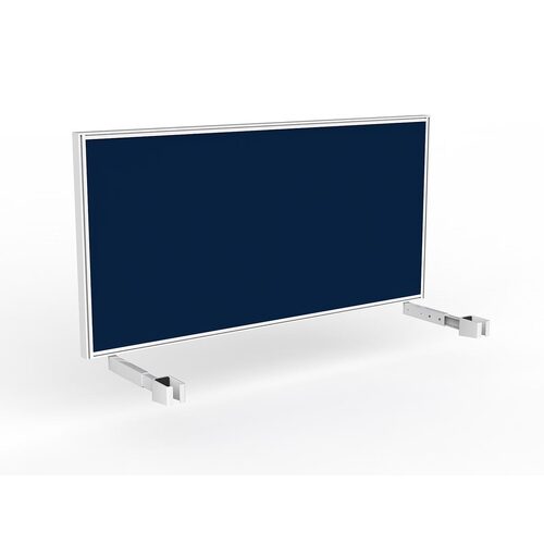 Studio Screen For Single Sided Desk 1600 Steel Blue In White