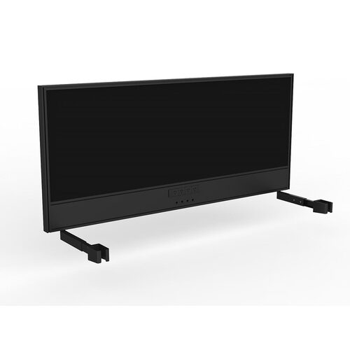 Studio Screen For Single Sided Desk Power/data 1800 Black In Black