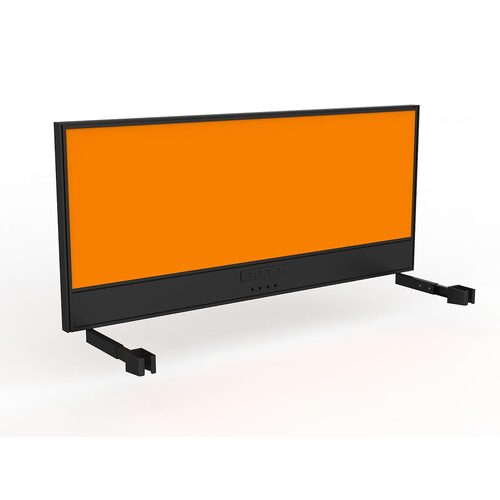 Studio Screen For Single Sided Desk Power/data 1800 Bright Orange In Black