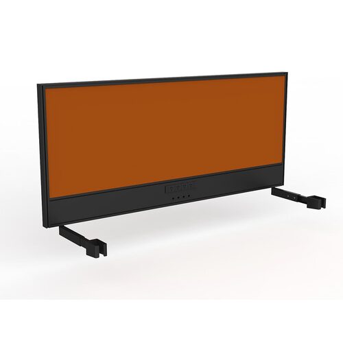 Studio Screen For Single Sided Desk Power/data 1800 Burnt Orange In Black