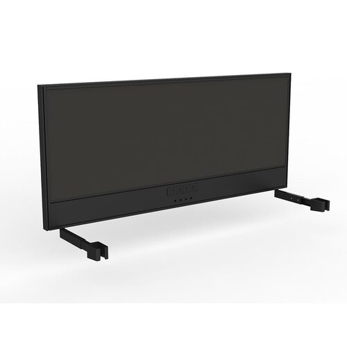 Studio Screen For Single Sided Desk Power/data 1800 Charcoal In Black