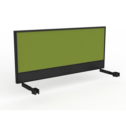 Studio Screen For Single Sided Desk Power/data 1800 Green In Black