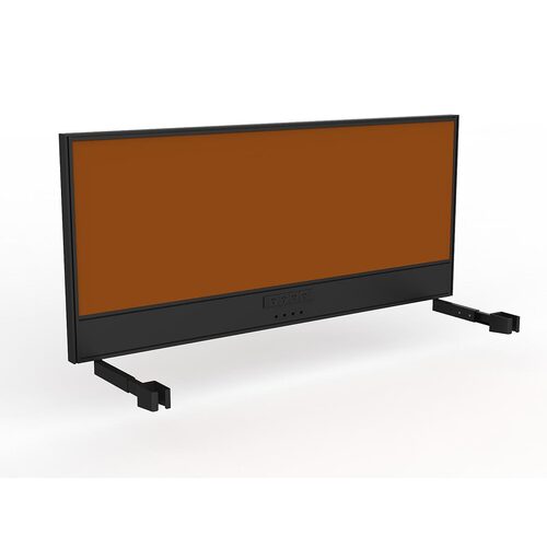 Studio Screen For Single Sided Desk Power/data 1800 Orange In Black