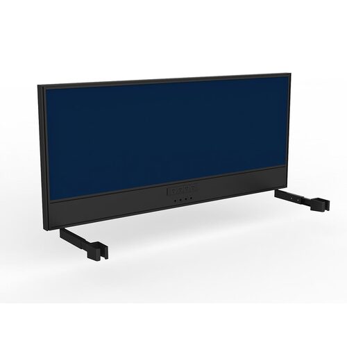 Studio Screen For Single Sided Desk Power/data 1800 Steel Blue In Black