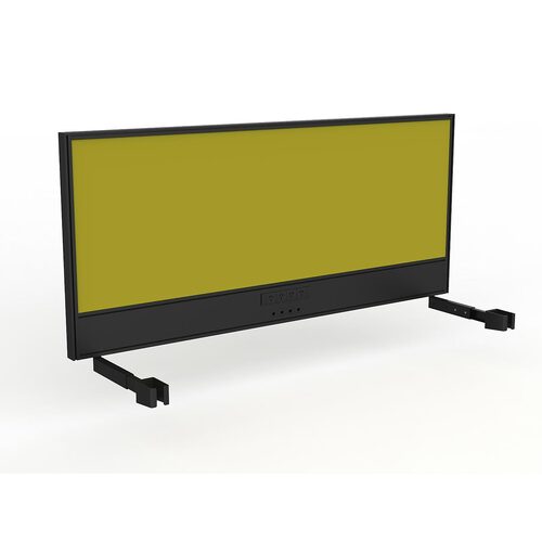 Studio Screen For Single Sided Desk Power/data 1800 Yellow In Black