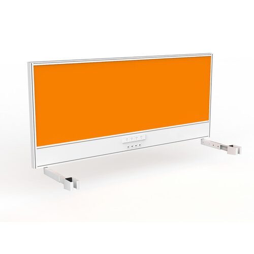 Studio Screen For Single Sided Desk Power/data 1800 Bright Orange In White